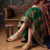 Ayaan Collection Ethnic T-Strap Flats