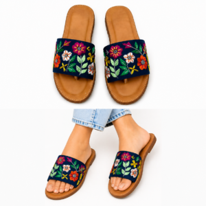 Ayaan Collection Ethnic T-Strap Flats