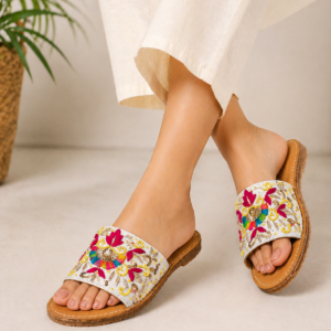 Ayaan Collection Ethnic T-Strap Flats