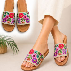 Ayaan Collection Ethnic T-Strap Flats