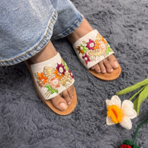 Ayaan Collection Ethnic T-Strap Flats