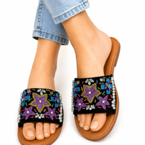 Ayaan Collection Ethnic T-Strap Flats